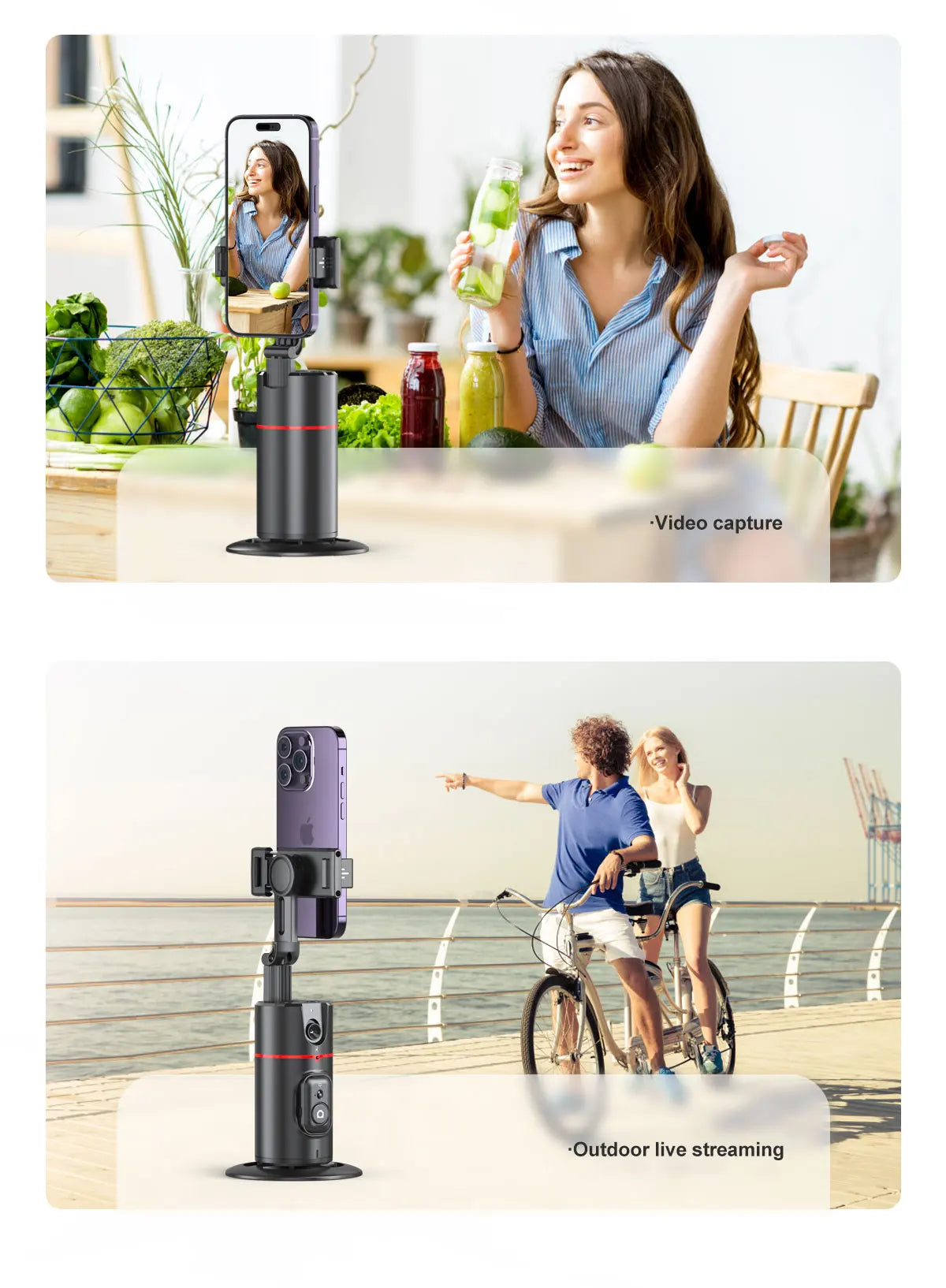 Smart Facial Tracking 360 - AI powered Tripod for Live Streaming for TikTok & Vlogging