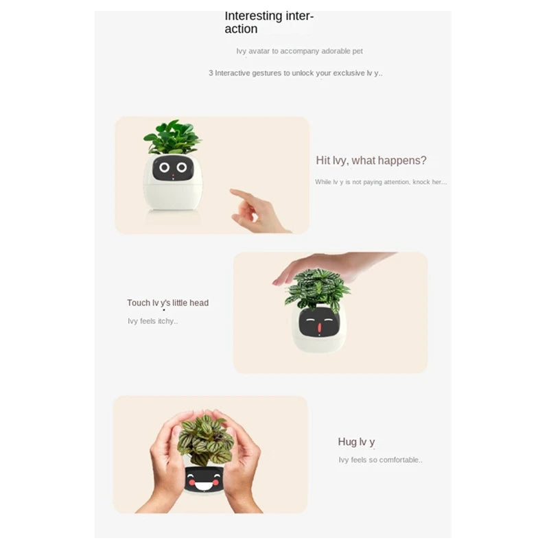 Ivy Smart Plant Rechargeable - Smart Planter: Grow Happy, Healthy Plants with Ease