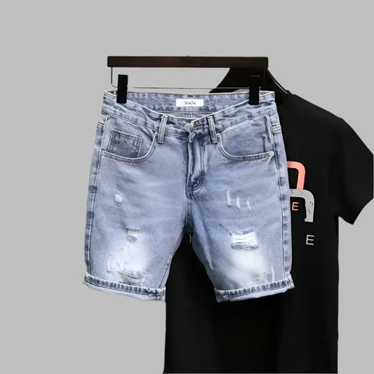 Trendy Blue  Shorts For Men Casual Style