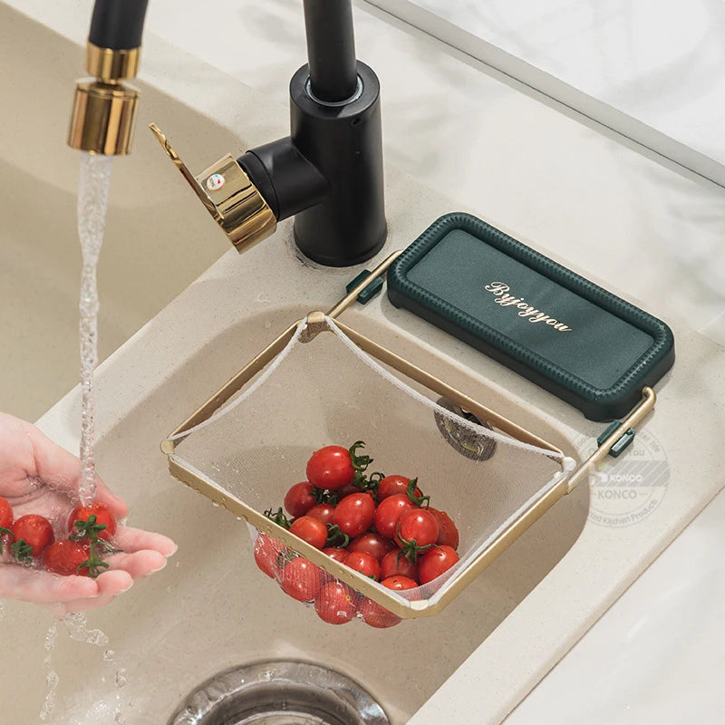 Foldable Sink Strainer - Kitchen Sink Filter Rack