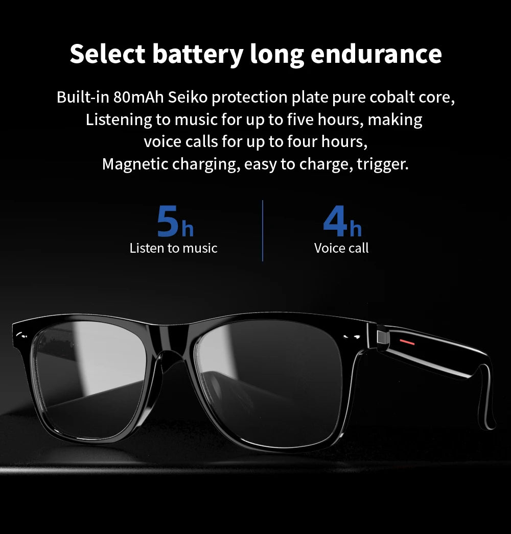 Smart Glasses With Automatic Adjustment Wireless Bluetooth Headset