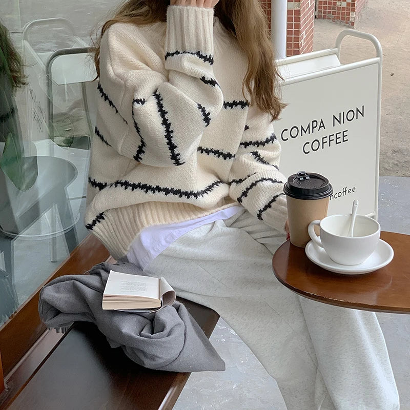 Striped Retro Sweater Pullover