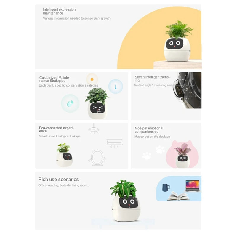 Ivy Smart Plant Rechargeable - Smart Planter: Grow Happy, Healthy Plants with Ease