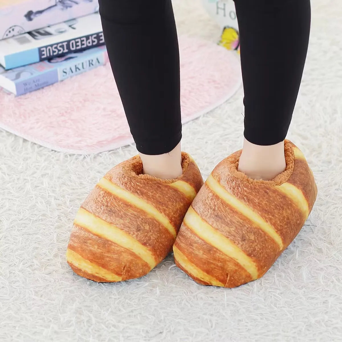 Bread Toast Slippers - Infaccial Funny Bread Slippers unisex