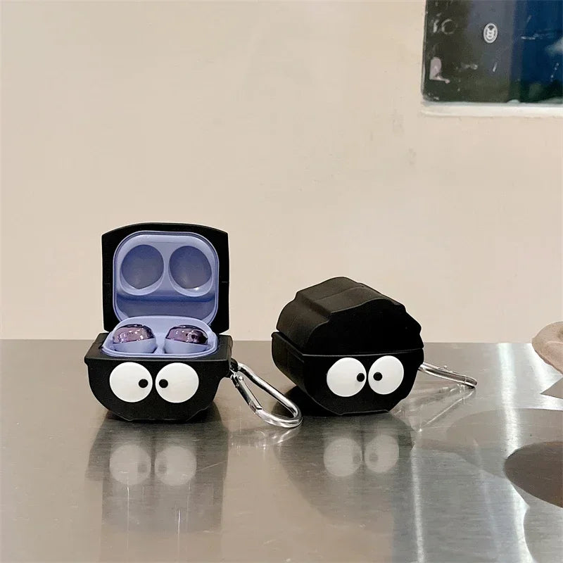 2024 New Anime Cartoon 3D Coal Ball Silicone Earbuds Cover For Apple Air Pods 1,2,3,4