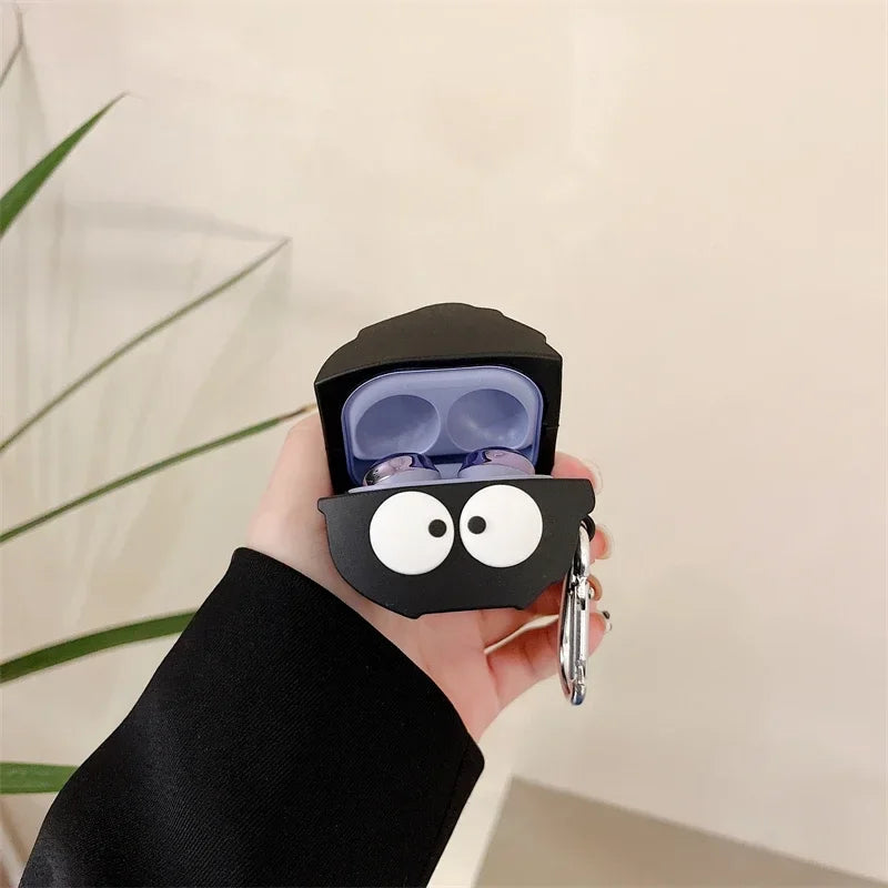 2024 New Anime Cartoon 3D Coal Ball Silicone Earbuds Cover For Apple Air Pods 1,2,3,4