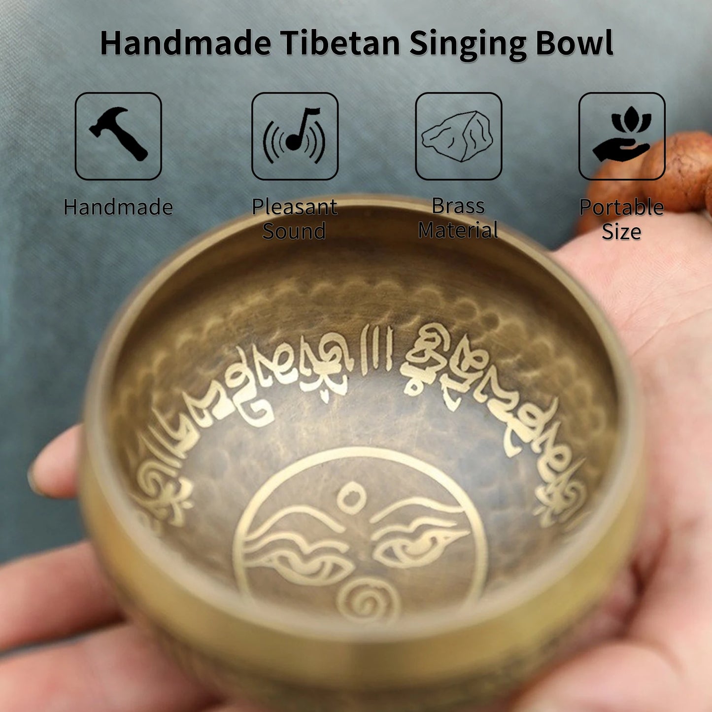 Tibetan Singing Bowl - Handmade Buddha Ritual Music Bowl