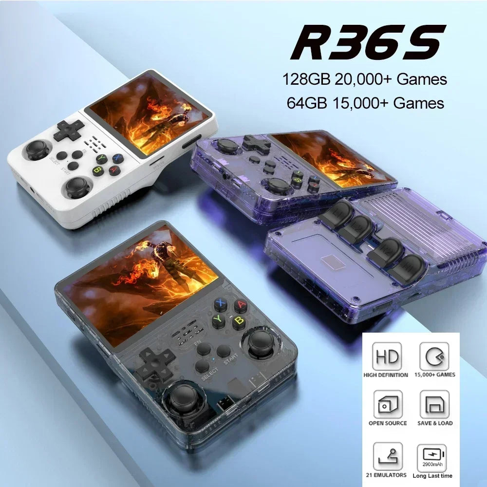 R36S Retro Handheld Gaming Console