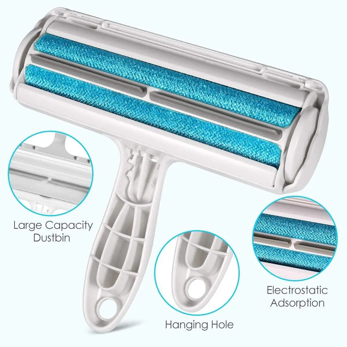 Pet Hair Remover Roller - Dog & Cat Fur Remover with Self-Cleaning Base