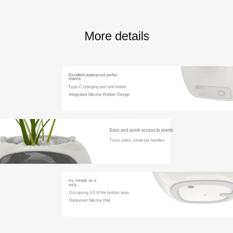 Ivy Smart Plant Rechargeable - Smart Planter: Grow Happy, Healthy Plants with Ease