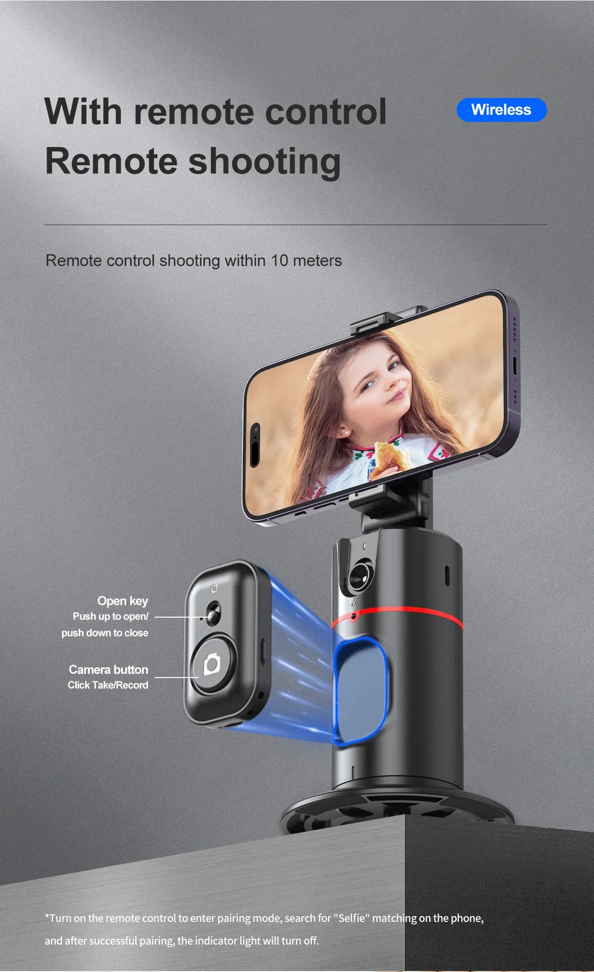 Smart Facial Tracking 360 - AI powered Tripod for Live Streaming for TikTok & Vlogging