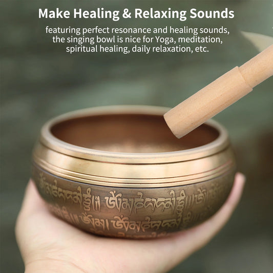 Tibetan Singing Bowl - Handmade Buddha Ritual Music Bowl