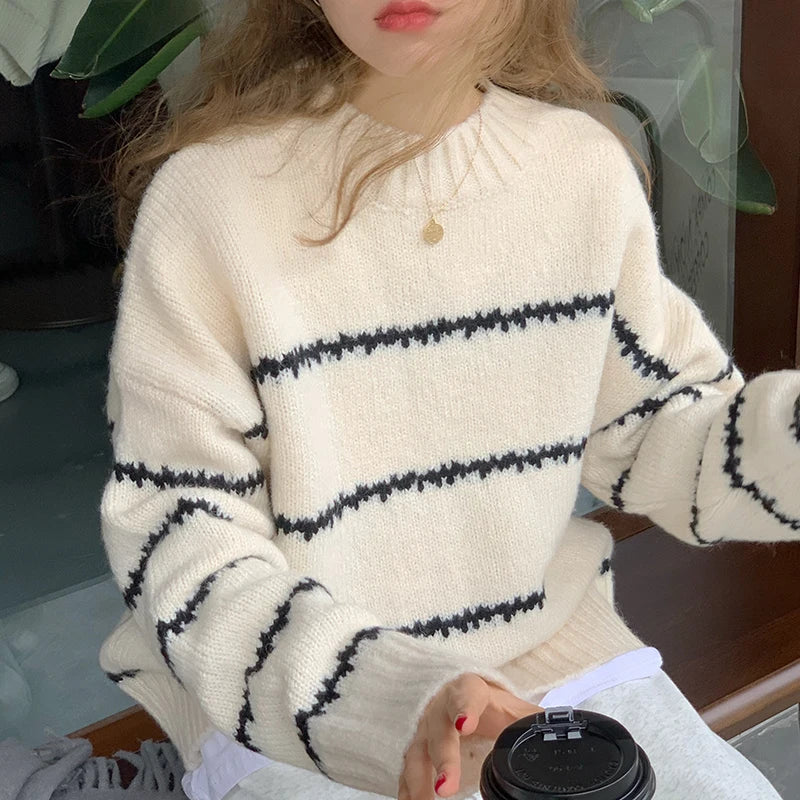 Striped Retro Sweater Pullover