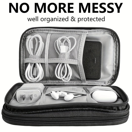 8 Compartment Travel Organizer - Waterproof and Durable for Electronics and Accessories