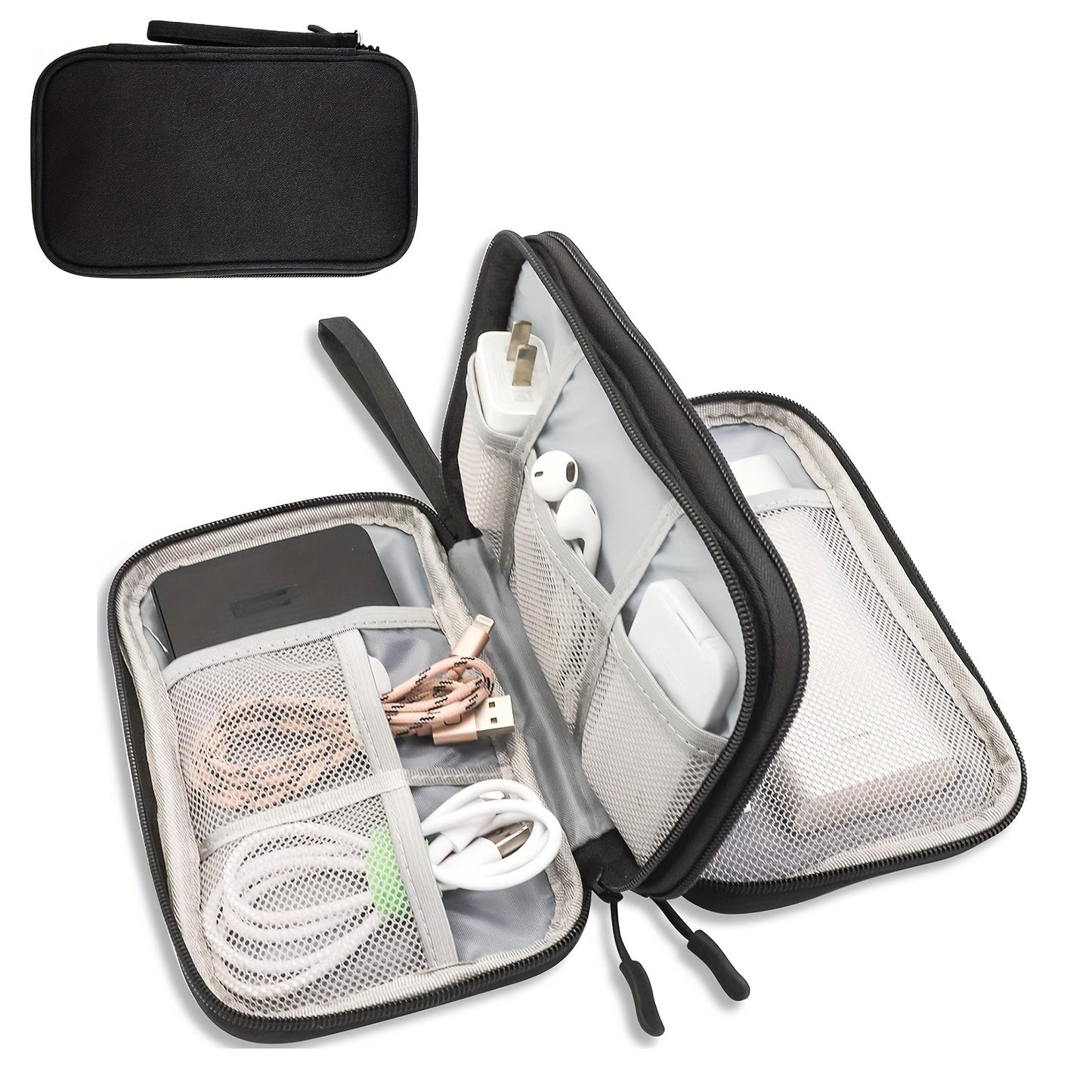 8 Compartment Travel Organizer - Waterproof and Durable for Electronics and Accessories